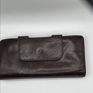 HOBO Dark Brown Leather Women's Wallet